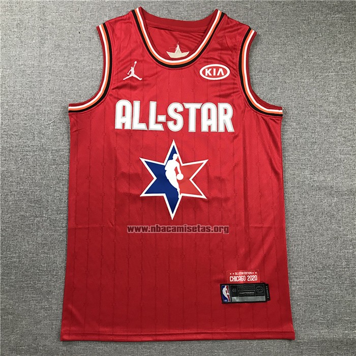Camiseta All Star 2020 Milwaukee Bucks Giannis Antetokounmpo NO 34 Rojo